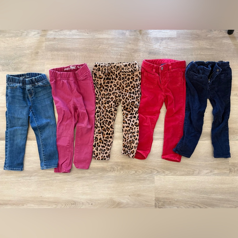 GAP Toddler Girls' Leggings & Corduroy Bottoms - Denim, Pink, Leopard, Red, Navy